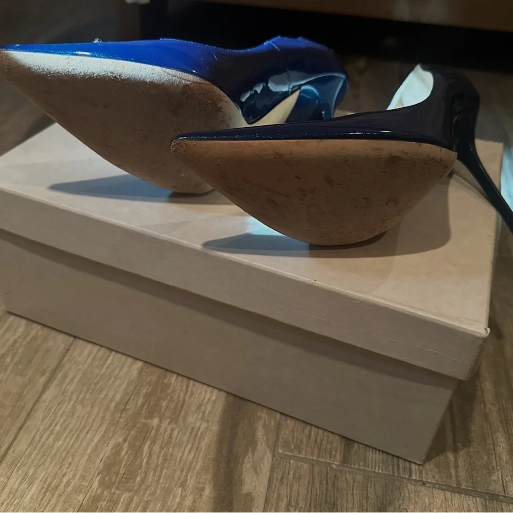 Jimmy Choo Abel 120 Ocean Blue Patent Leather Pumps – Size 39 (US 8.5–9) - Picture 4 of 5